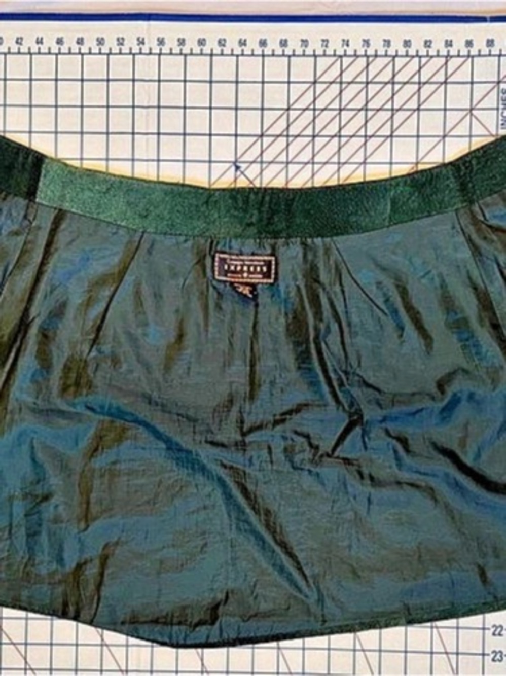 Vintage Express Leather Button-Front Green Skirt - Picture 6 of 6